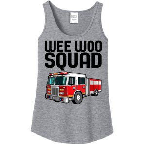 Wee Woo Squad Funny Firefighter Firetruck Ladies Essential Tank