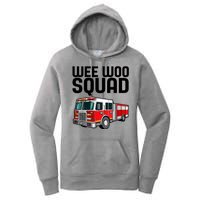 Wee Woo Squad Funny Firefighter Firetruck Women's Pullover Hoodie