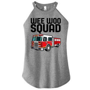 Wee Woo Squad Funny Firefighter Firetruck Women's Perfect Tri Rocker Tank