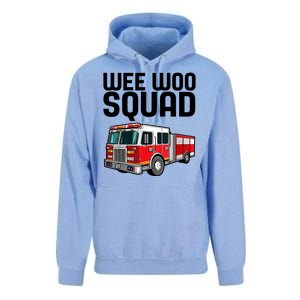 Wee Woo Squad Funny Firefighter Firetruck Unisex Surf Hoodie