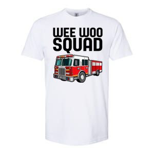 Wee Woo Squad Funny Firefighter Firetruck Softstyle CVC T-Shirt