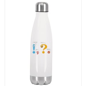 Wait What Stop It I Agree Funny English Grammar Teacher Stainless Steel Insulated Water Bottle