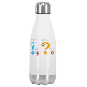 Wait What Stop It I Agree Funny English Grammar Teacher Stainless Steel Insulated Water Bottle