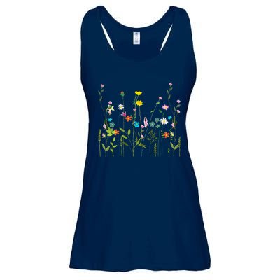 Women Wildflower Summer Flowers Blooming Floral Graphic Ladies Essential Flowy Tank