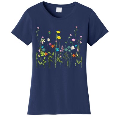 Women Wildflower Summer Flowers Blooming Floral Graphic Women's T-Shirt