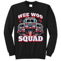 Wee Woo Squad Funny Firefighter Fire Trucks Sweatshirt