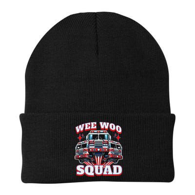 Wee Woo Squad Funny Firefighter Fire Trucks Beanie