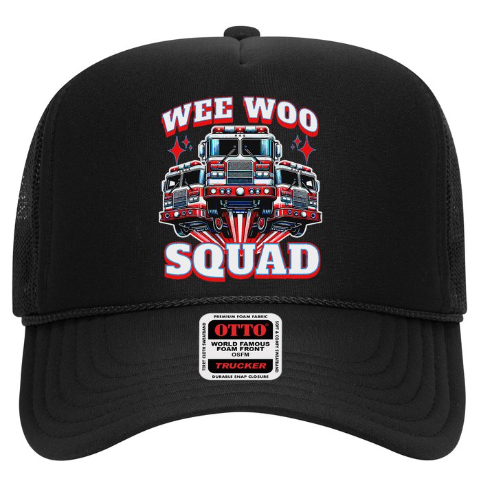 Wee Woo Squad Funny Firefighter Fire Trucks Hat