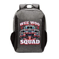 Wee Woo Squad Funny Firefighter Fire Trucks Vector Backpack