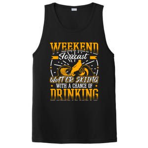 WeekendForecast Water Skiing Cool Gift PosiCharge Competitor Tank