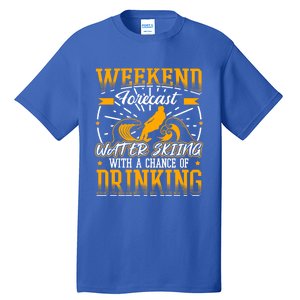 WeekendForecast Water Skiing Cool Gift Tall T-Shirt