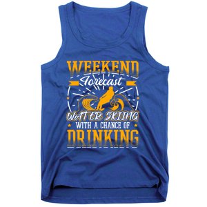 WeekendForecast Water Skiing Cool Gift Tank Top