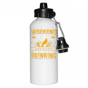 WeekendForecast Water Skiing Cool Gift Aluminum Water Bottle