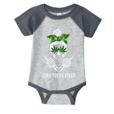 Women Weed Skull Cannabis Marijuana 420 Thc Weed Lover Infant Baby Jersey Bodysuit