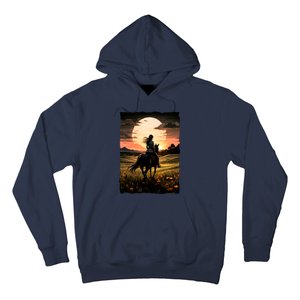 Wild West Sunset Rider Girl Hoodie