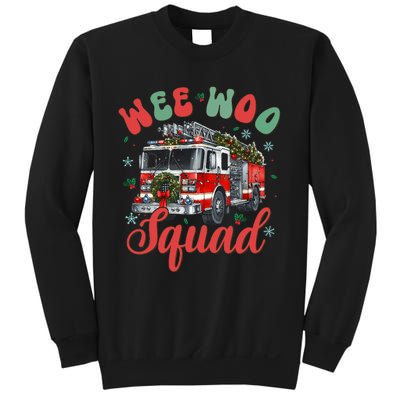 Wee Woo Squad Fire Truck Firefighter Christmas Sweatshirt