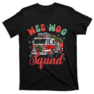 Wee Woo Squad Fire Truck Firefighter Christmas T-Shirt