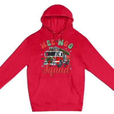 Wee Woo Squad Fire Truck Firefighter Christmas Premium Pullover Hoodie