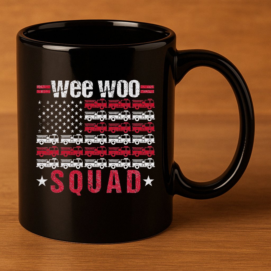 Wee Woo Squad Fire Truck 11oz C Handle Ceramic Mug
