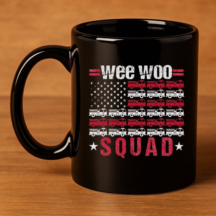 Wee Woo Squad Fire Truck 11oz C Handle Ceramic Mug