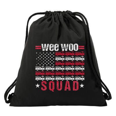 Wee Woo Squad Fire Truck Drawstring Bag