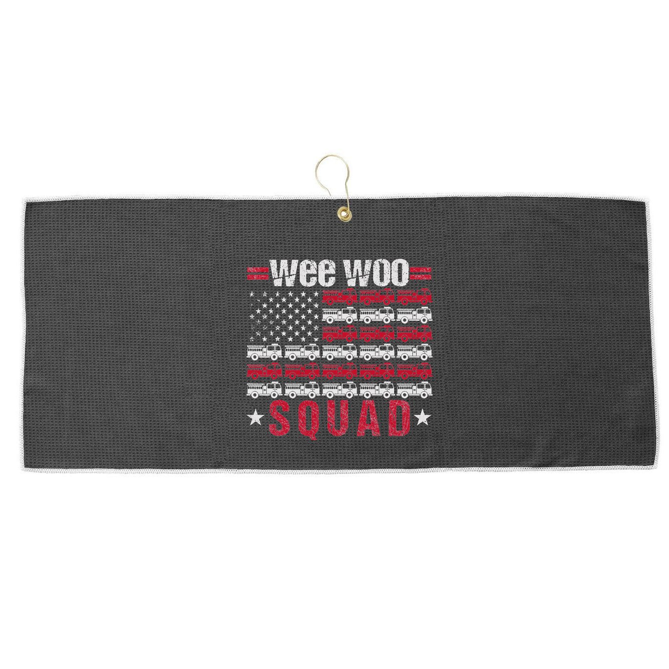 Wee Woo Squad Fire Truck Large Microfiber Waffle Golf Towel