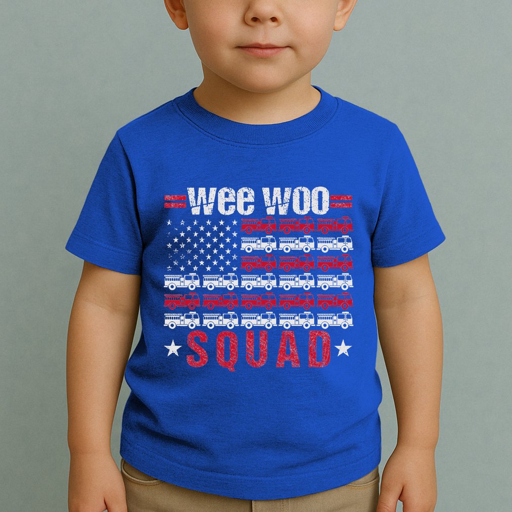 Wee Woo Squad Fire Truck Toddler T-Shirt