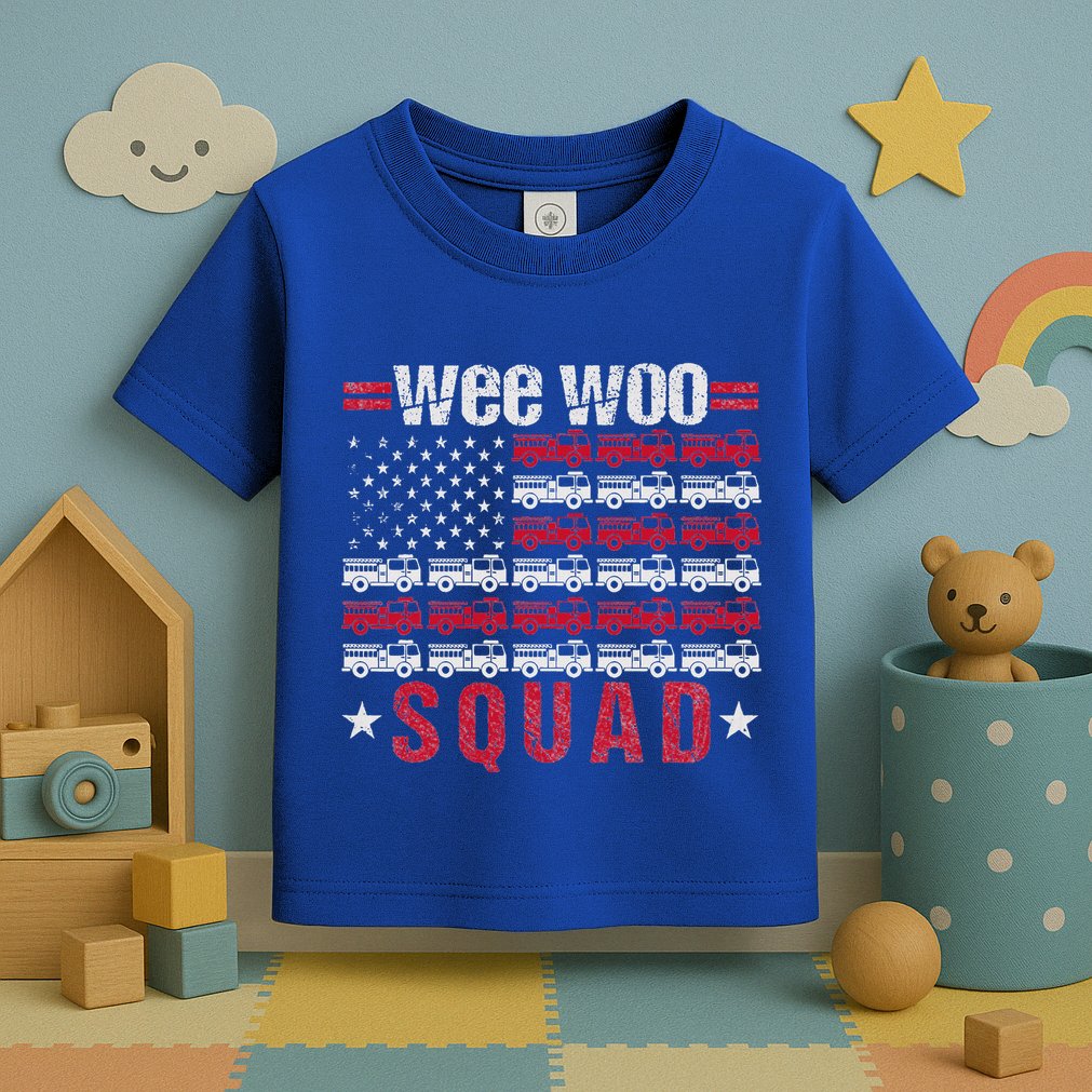 Wee Woo Squad Fire Truck Toddler T-Shirt