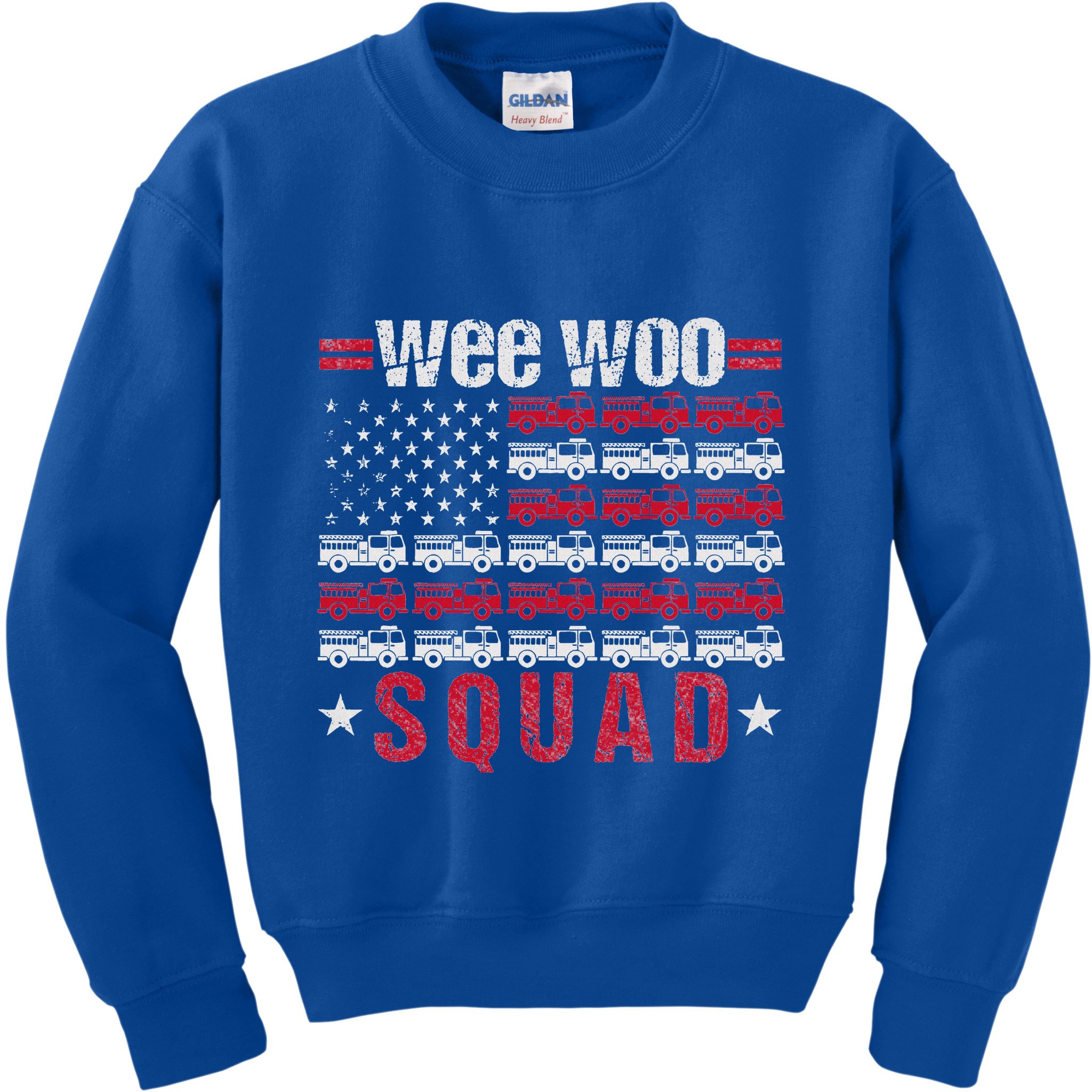 Wee Woo Squad Fire Truck Kids Sweatshirt