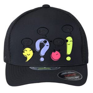 Wait What Stop It I Agree Funny Grammar Teacher Punctuation Flexfit Unipanel Trucker Cap