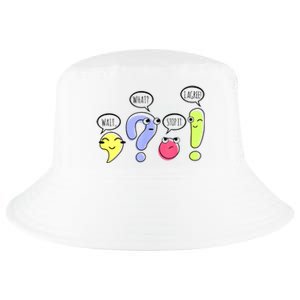 Wait What Stop It I Agree Funny Grammar Teacher Punctuation Cool Comfort Performance Bucket Hat