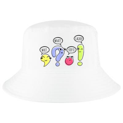 Wait What Stop It I Agree Funny Grammar Teacher Punctuation Cool Comfort Performance Bucket Hat