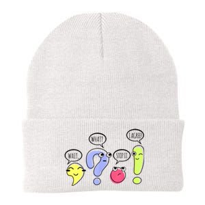 Wait What Stop It I Agree Funny Grammar Teacher Punctuation Knit Cap Winter Beanie