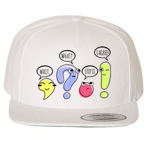 Wait What Stop It I Agree Funny Grammar Teacher Punctuation Wool Snapback Cap