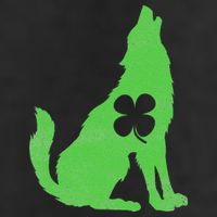 Wolf Wolves St. Patrick's Day Irish Shamrock Saint Paddy's 7 Panel Mesh Trucker Snapback Hat