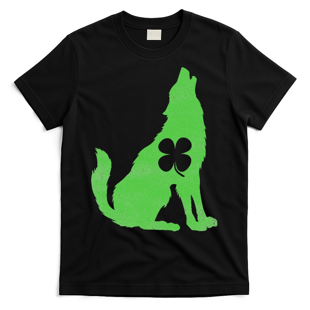 Wolf Wolves St. Patrick's Day Irish Shamrock Saint Paddy's T-Shirt