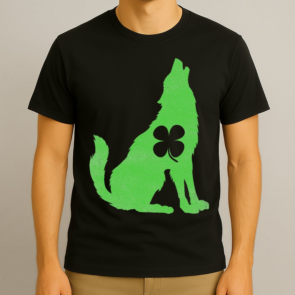 Wolf Wolves St. Patrick's Day Irish Shamrock Saint Paddy's T-Shirt