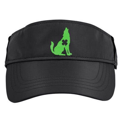 Wolf Wolves St. Patrick's Day Irish Shamrock Saint Paddy's Adult Drive Performance Visor