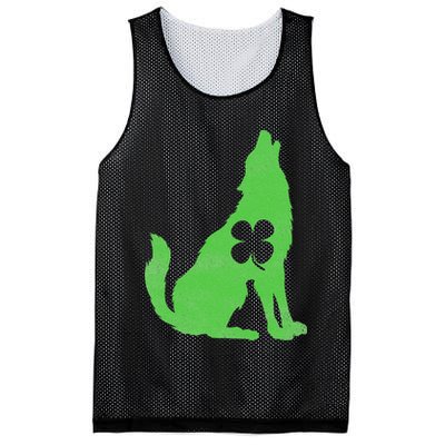 Wolf Wolves St. Patrick's Day Irish Shamrock Saint Paddy's Mesh Reversible Basketball Jersey Tank