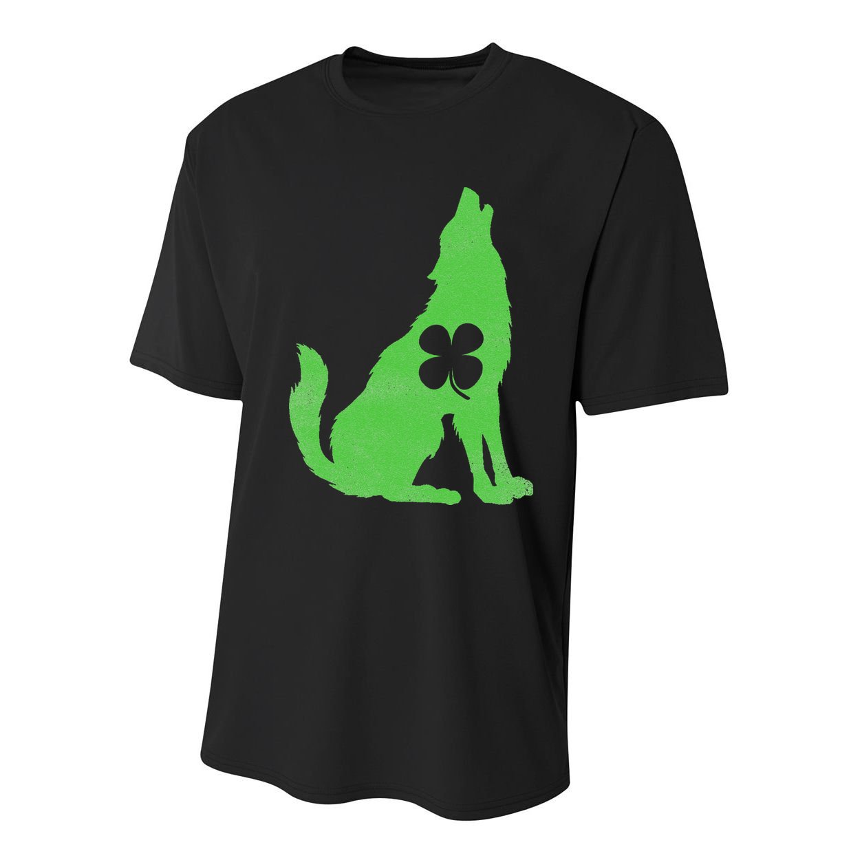 Wolf Wolves St. Patrick's Day Irish Shamrock Saint Paddy's Youth Performance Sprint T-Shirt