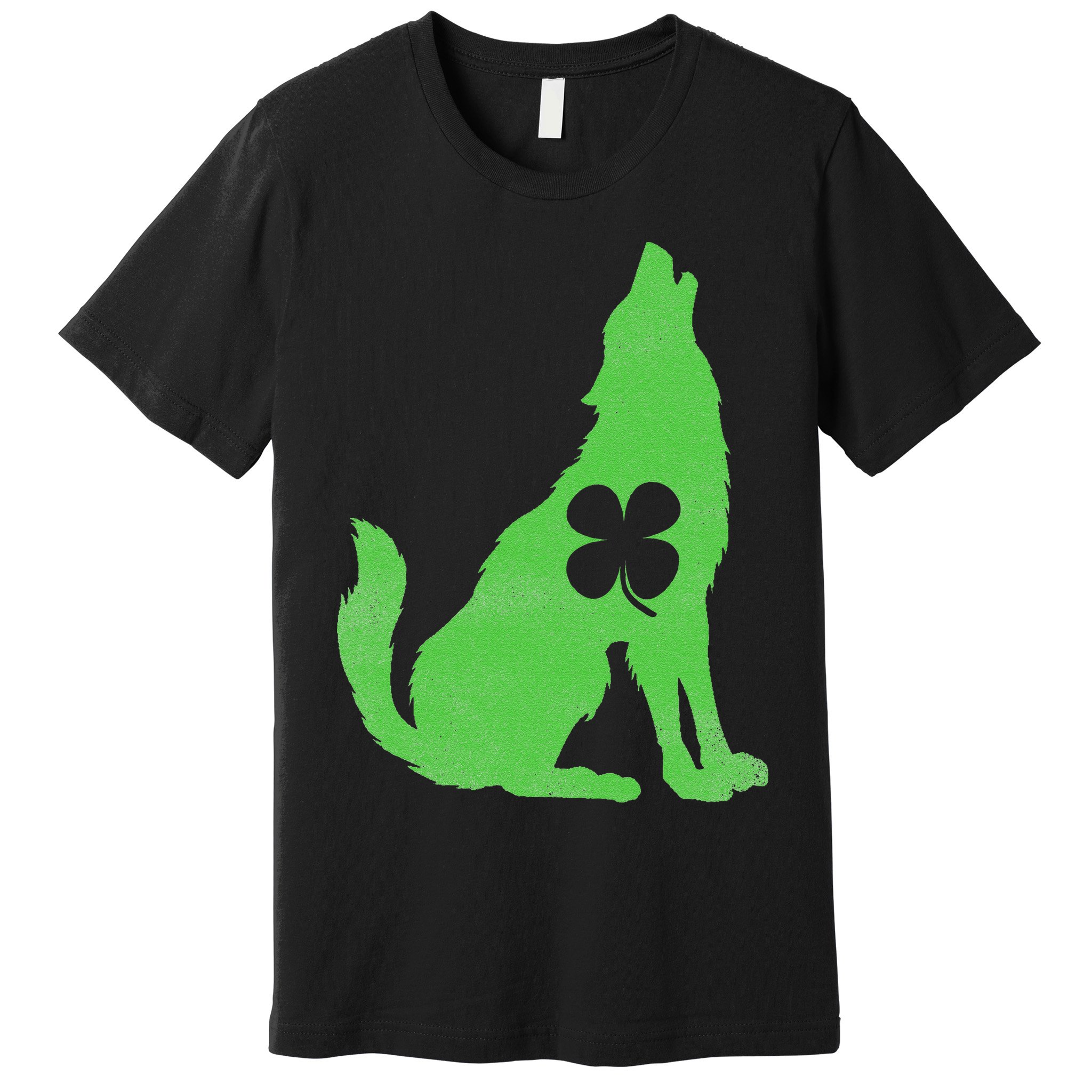 Wolf Wolves St. Patrick's Day Irish Shamrock Saint Paddy's Premium T-Shirt