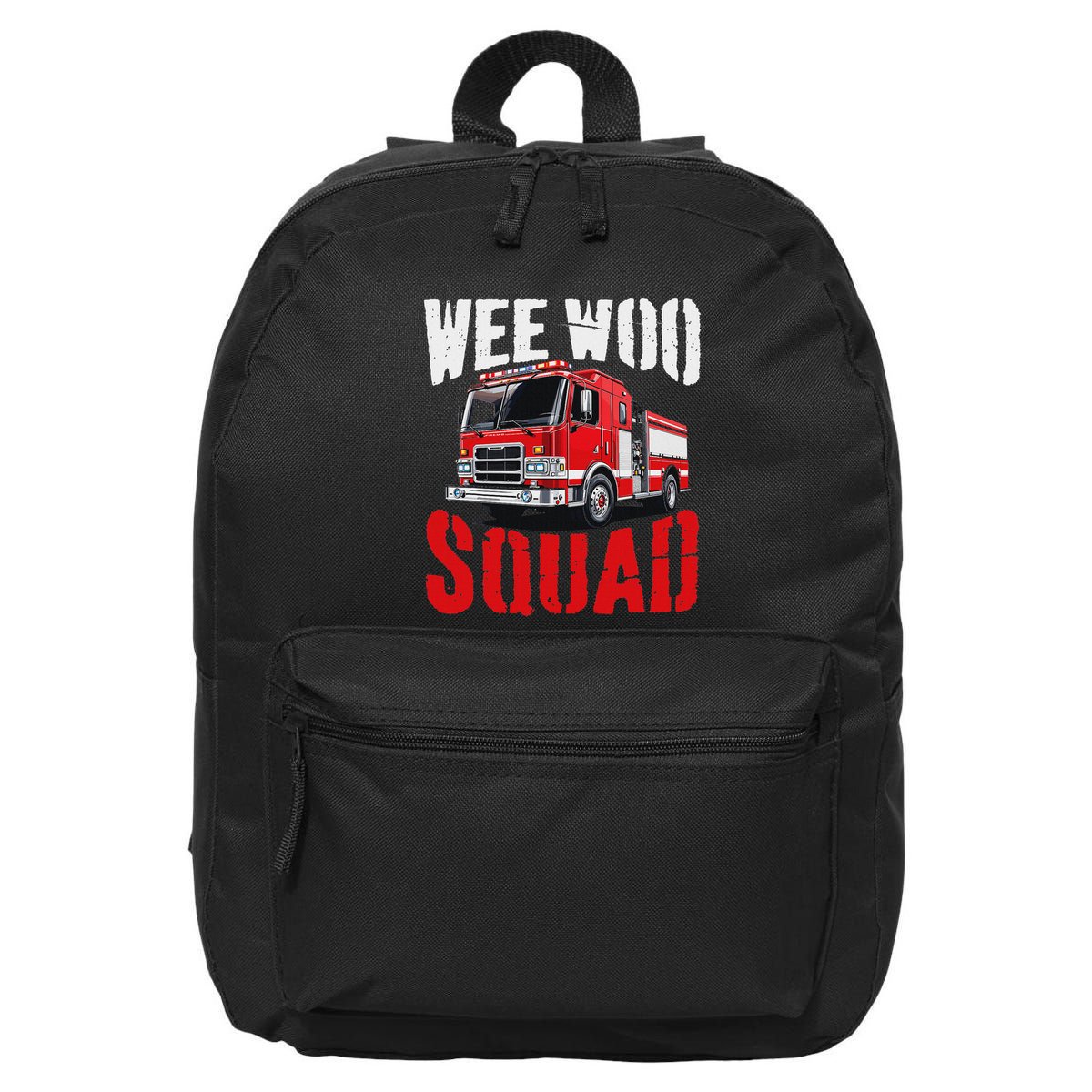 Wee Woo Squad Funny Firefighter Fire Truck Fireman Women 16 in Basic Backpack