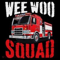 Wee Woo Squad Funny Firefighter Fire Truck Fireman Women Women's T-Shirt