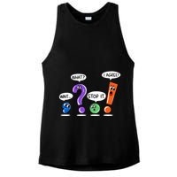 Wait What Stop It I Agree Funny Grammar Punctuation Ladies PosiCharge Tri-Blend Wicking Tank
