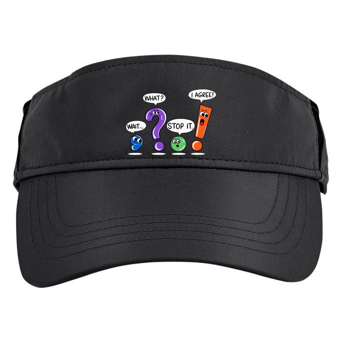 Wait What Stop It I Agree Funny Grammar Punctuation Adult Drive Performance Visor
