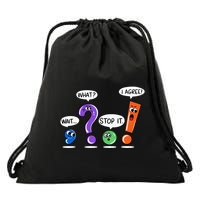 Wait What Stop It I Agree Funny Grammar Punctuation Drawstring Bag