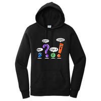Wait What Stop It I Agree Funny Grammar Punctuation Women's Pullover Hoodie