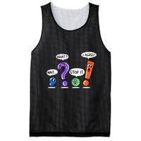 Wait What Stop It I Agree Funny Grammar Punctuation Mesh Reversible Basketball Jersey Tank