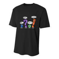 Wait What Stop It I Agree Funny Grammar Punctuation Youth Performance Sprint T-Shirt