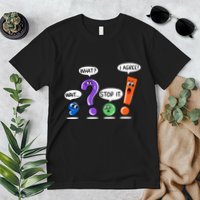 Wait What Stop It I Agree Funny Grammar Punctuation Premium T-Shirt